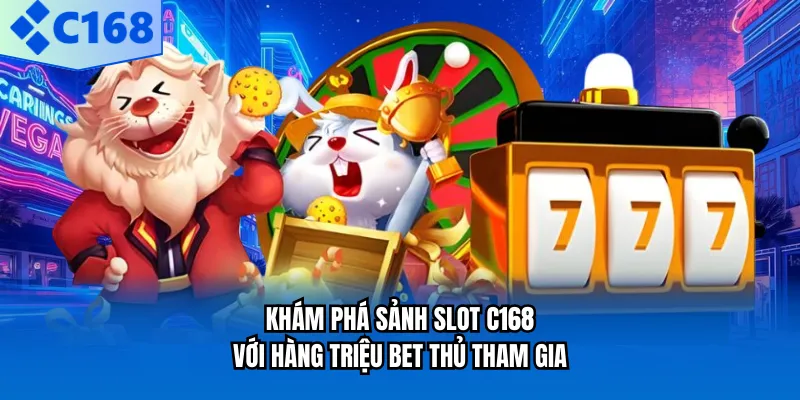 Khám phá sảnh slot C168 với hàng triệu bet thủ tham gia