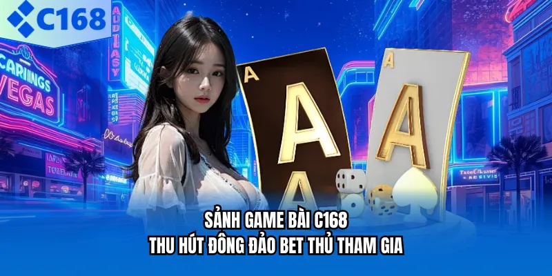 Sảnh game bài C168 thu hút đông đảo bet thủ tham gia